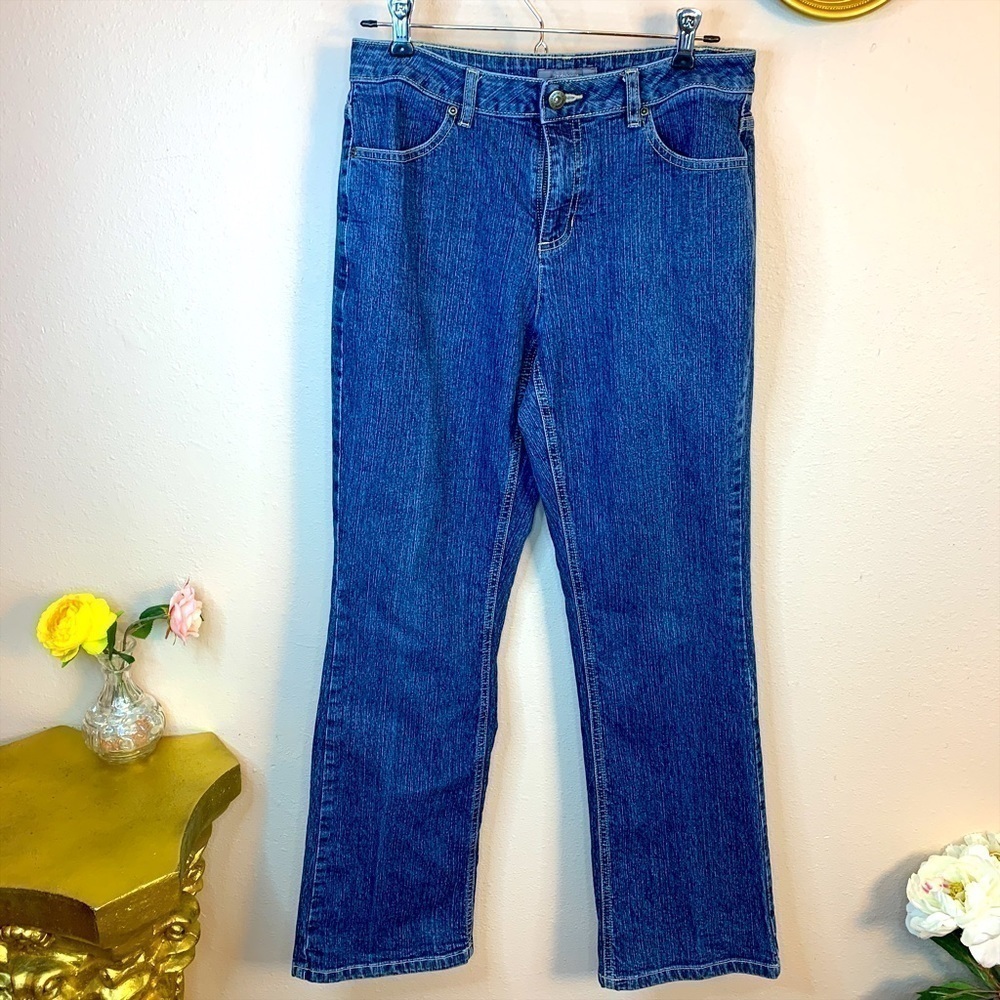 6 Liz Claiborne Jeans Blue Denim Straight Led Pants S Small
